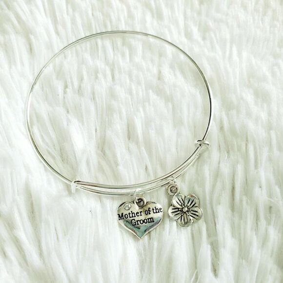 Mother of the Groom Wedding Bracelet, Mother Son Gift - Picture 1 of 10